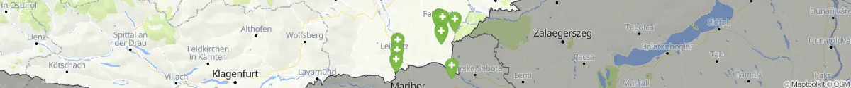 Kartenansicht für Apotheken-Notdienste in der Nähe von Klöch (Südoststeiermark, Steiermark)